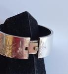 Victorian Engraved Sterling Silver Bird Bangle