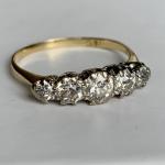 18ct Gold & Platinum Diamond Five Stone Ring
