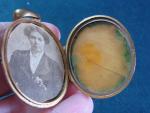 Edwardian Gold Plated Oval Photo Locket, 1900s