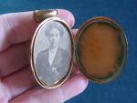 Edwardian Gold Plated Oval Photo Locket, 1900s