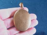 Edwardian Gold Plated Oval Photo Locket, 1900s