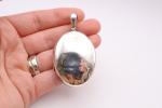 Victorian Silver Photo Locket Pendant, Birmingham 1876