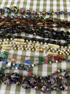 Vintage Glass Bead Necklace Set with Murano