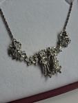Sterling Silver Antique Figurines Statement Necklace
