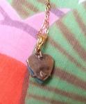 Victorian Heart Necklace with Turquoise & Paste