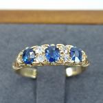 18ct Gold Sapphire and Diamond Antique Ring