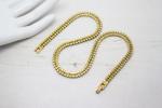 Vintage Green Rhinestone Gold Tennis Necklace