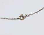 Art Nouveau Silver Tone Green Enamel Pendant Necklace