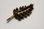 Edwardian Vintage Leaf Rhinestone Brooch