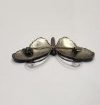 Blue Guilloche Antique Butterfly Brooch Pin