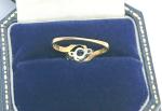 Diamond and Sapphire Trilogy Ring in 18ct Gold