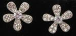 Vintage Art Deco Sterling Silver Flower Earrings