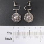 Victorian Silver Drop Earrings with Hollow Design