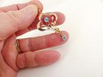 Edwardian 9ct Gold Lavalier Pendant with Blue Stones
