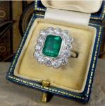 Art Deco 2.50Ct Diamond Engagement Ring in White Gold