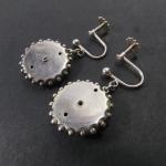 Victorian Silver Drop Earrings with Hollow Design