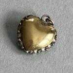 Victorian Turquoise & Pearl Heart Pendant in Gold