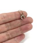 Victorian 9ct Gold Diamante Paste Horse Shoe Earrings