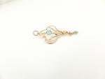 Edwardian 9ct Gold Lavalier Pendant with Blue Stones