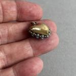 Victorian Turquoise & Pearl Heart Pendant in Gold