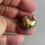 Victorian Turquoise & Pearl Heart Pendant in Gold