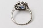 Edwardian Sapphire and Diamond Cluster Ring