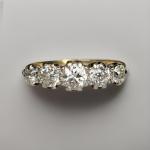 18ct Gold & Platinum Diamond Five Stone Ring
