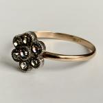 Antique Art Deco 9ct Gold Daisy Ring