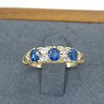 18ct Gold Sapphire and Diamond Antique Ring