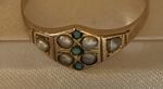 Victorian 15ct Gold Seed Pearl & Turquoise Ring