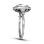 Art Deco 3 Ct Red Emerald Diamond Ring