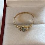 Victorian 15ct Gold Seed Pearl & Turquoise Ring