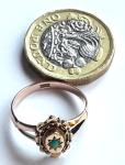 Victorian 9ct Yellow Gold Turquoise Ring, Size L/M