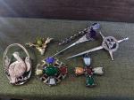 Vintage Scottish Jewellery Brooches and Pendants Lot
