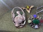 Vintage Scottish Jewellery Brooches and Pendants Lot