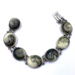Vintage Silver Shell Bracelet
