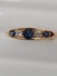 18ct Gold Sapphire and Diamond Five-Stone Ring