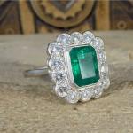 Art Deco 2.50Ct Diamond Engagement Ring in White Gold