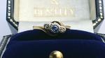 Diamond and Sapphire Trilogy Ring in 18ct Gold