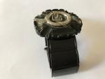 Victorian Whitby Jet Silver Buckle Bangle