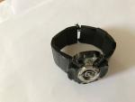 Victorian Whitby Jet Silver Buckle Bangle