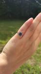 Edwardian Sapphire and Diamond Cluster Ring