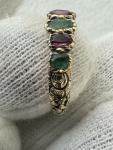 Georgian Emerald and Ruby Gold Ring, Size P