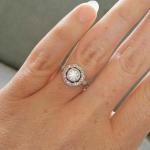 2 Ct Round Diamond Art Deco Engagement Ring