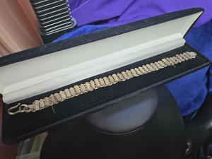 Victorian Silver Book Chain Bracelet, Engraved