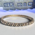 1963 Sterling Silver Hinged Bangle by S&K