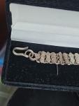 Victorian Silver Book Chain Bracelet, Engraved
