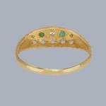Emerald and Diamond Five-Stone Ring in 18ct Gold