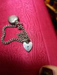 Sterling Silver Heart Pendant Compass Bracelet