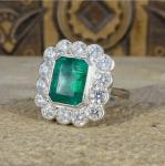 Art Deco 2.50Ct Diamond Engagement Ring in White Gold